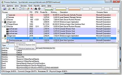 process explorer technet