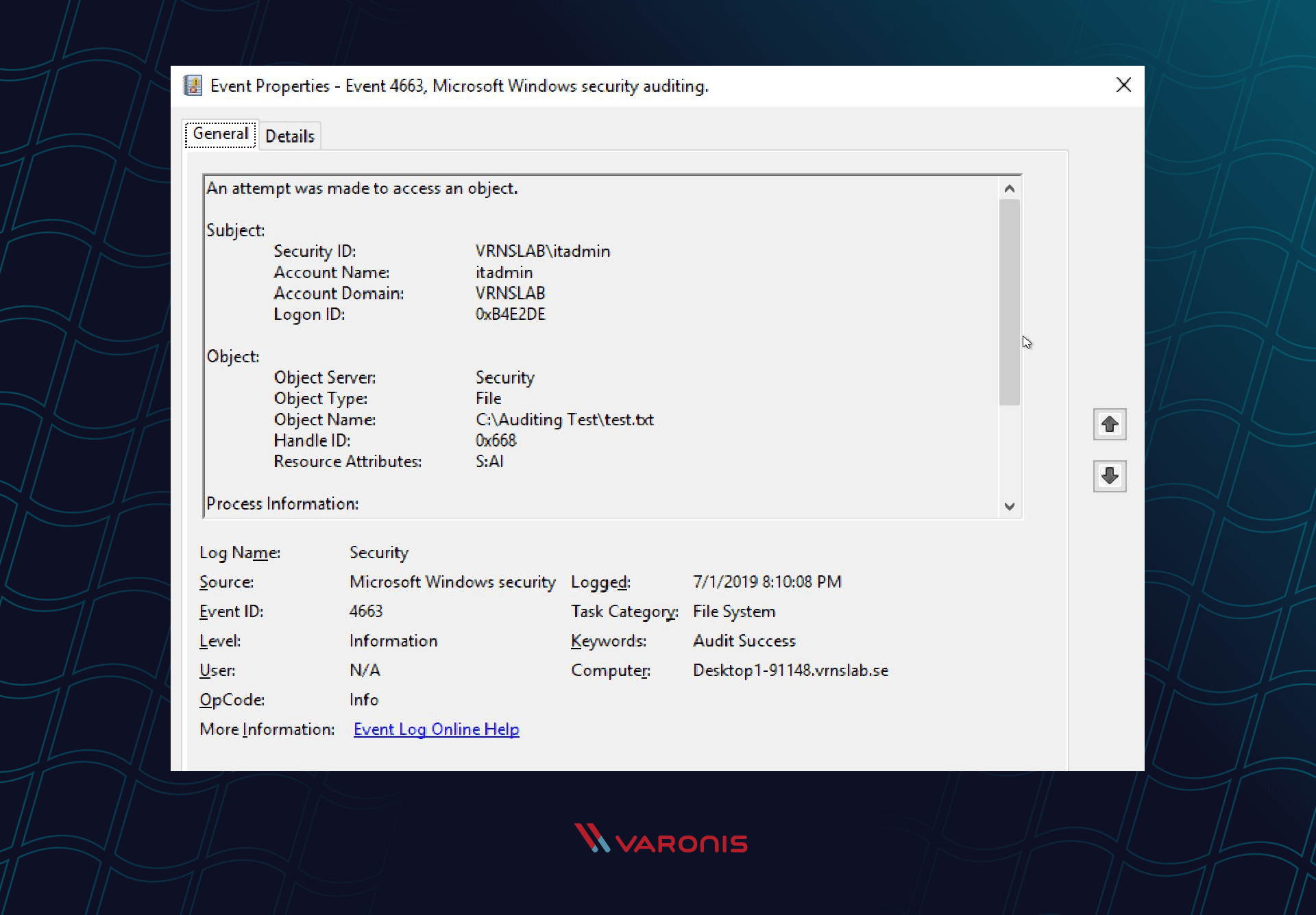 window screenshot showing that read the file “test – Copy.txt.”