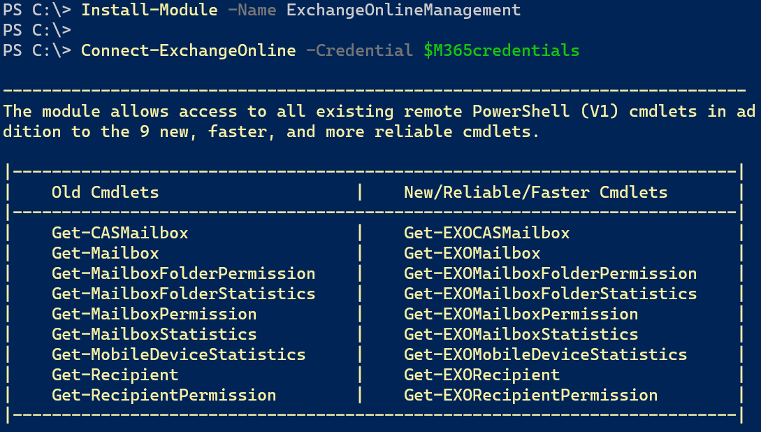 Connexion à Microsoft 365 à l’aide de PowerShell modules Azure AD