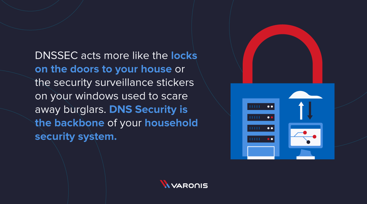 illustration of a lock depicting DNS security