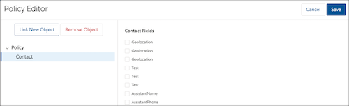 Example to show and select identifiable fields on the contact object