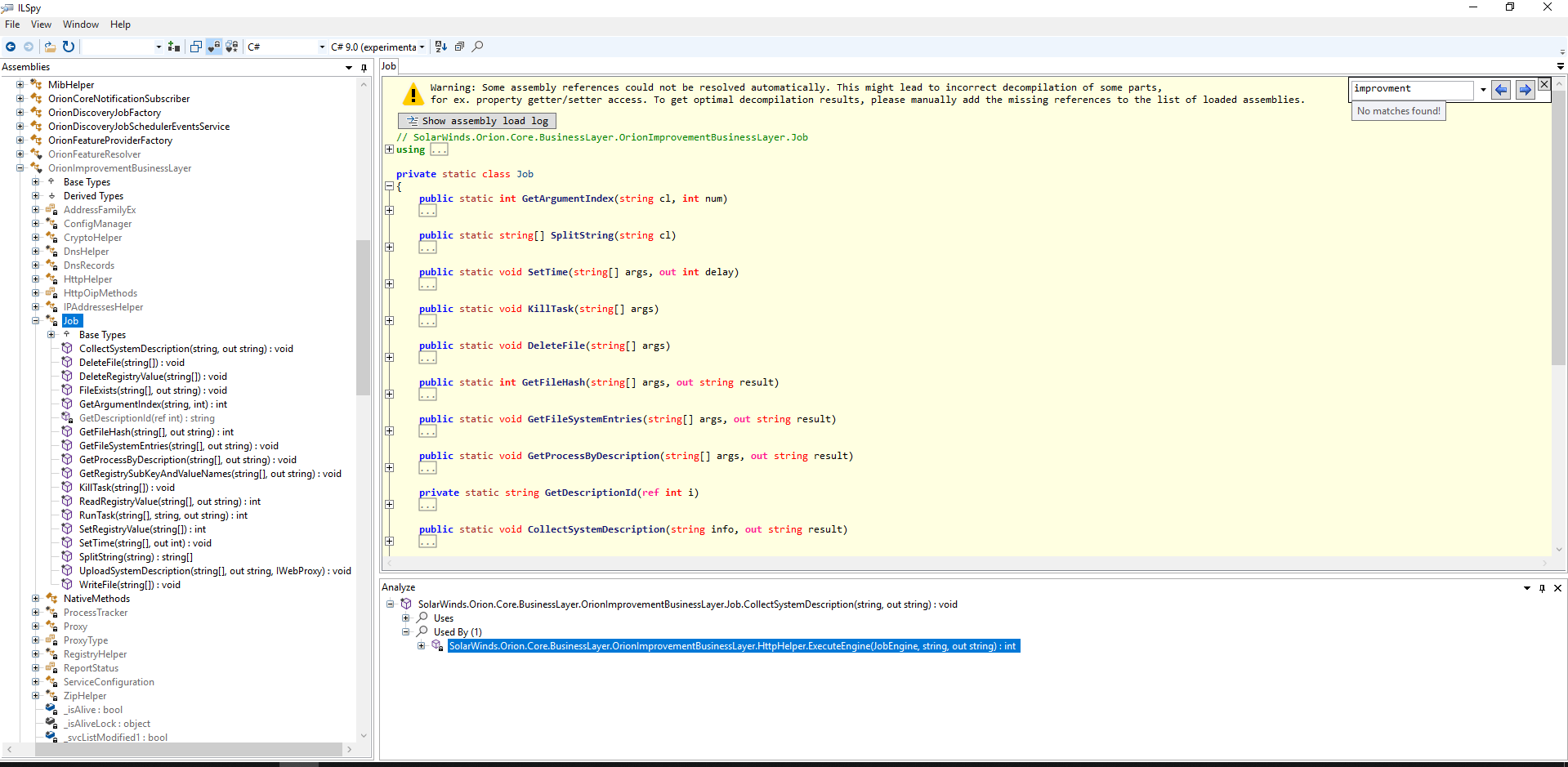 SolarWinds abnormal analyzer