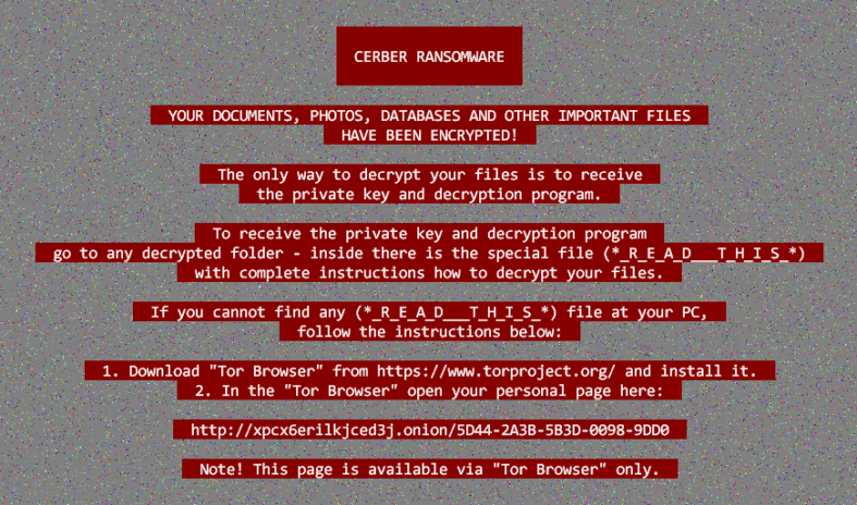 How Do You Recognize Cerber Ransomware?