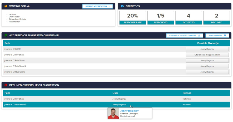 Screenshot of data governance solutions