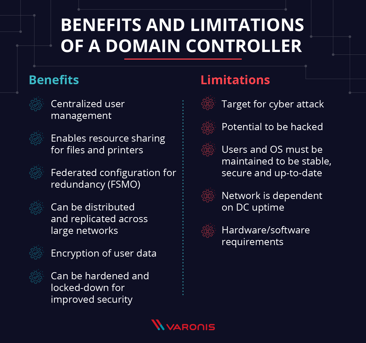 domain controller benefits and limitations contrôleur de domaine