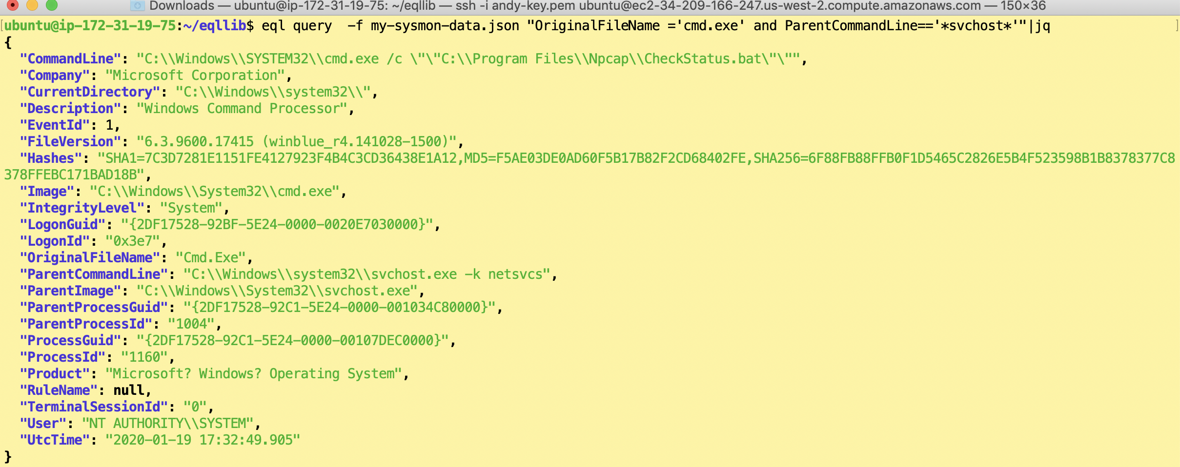 EQL and threats.