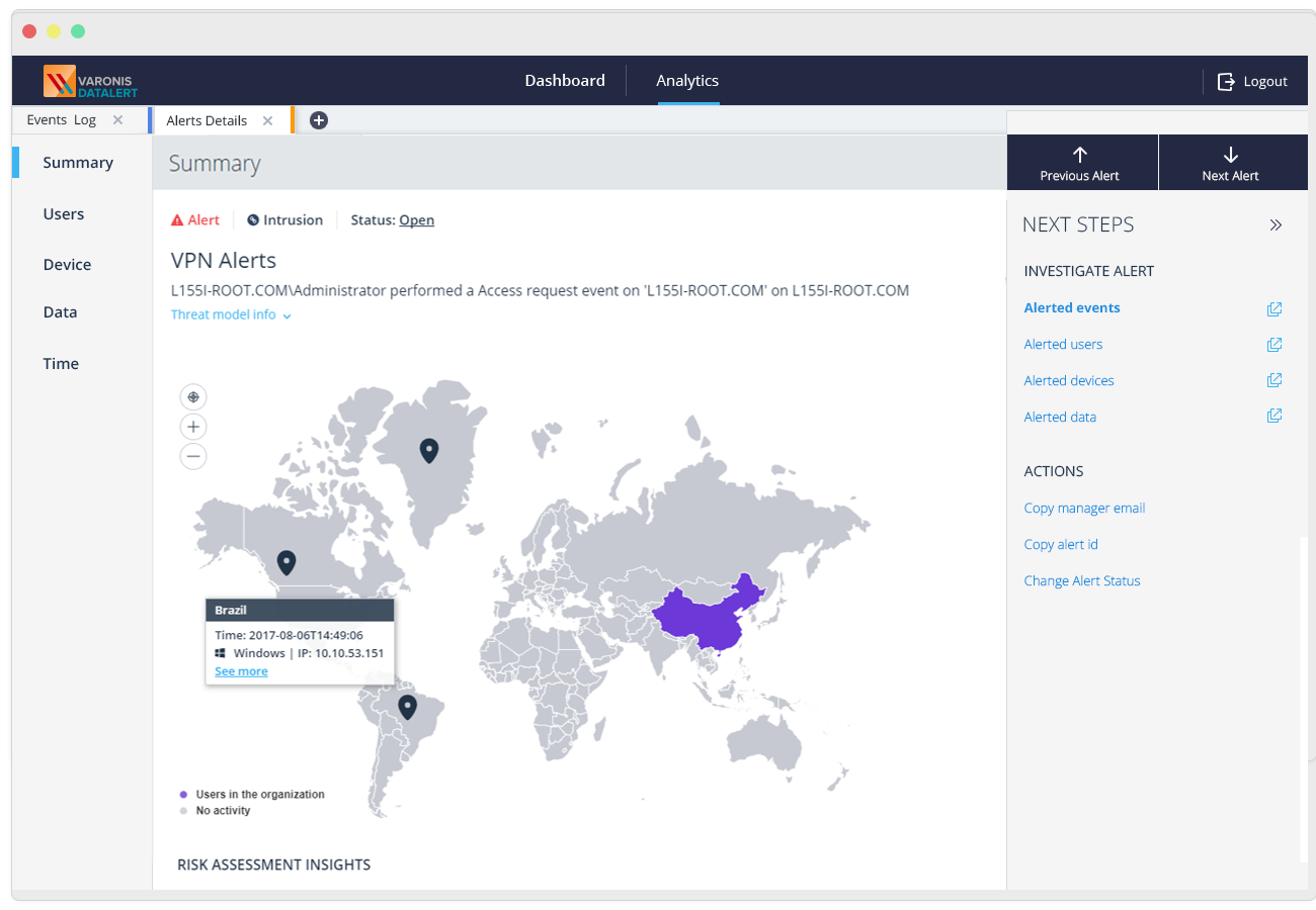 DatAlert web interface