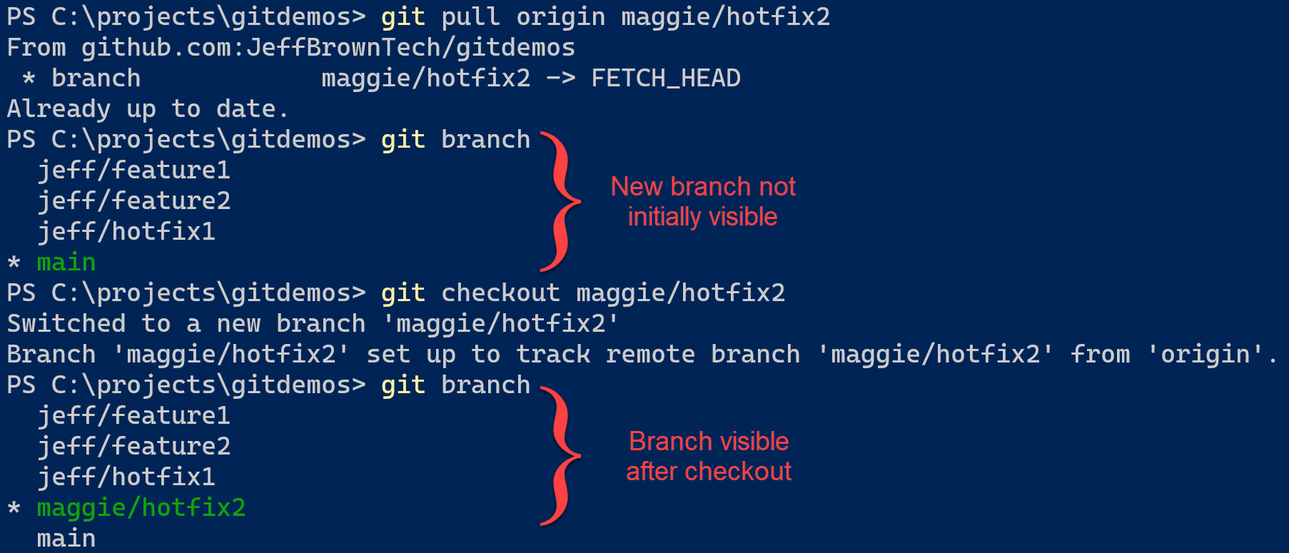 git pull remote branch