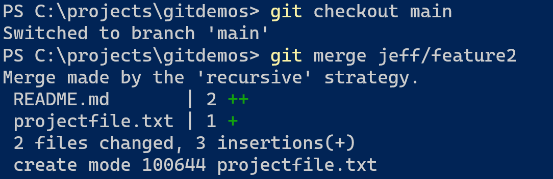 merge recursivo no Git