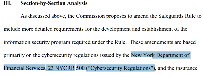 NYDFS Cyber Regulation Directly Influences Safeguards Rule