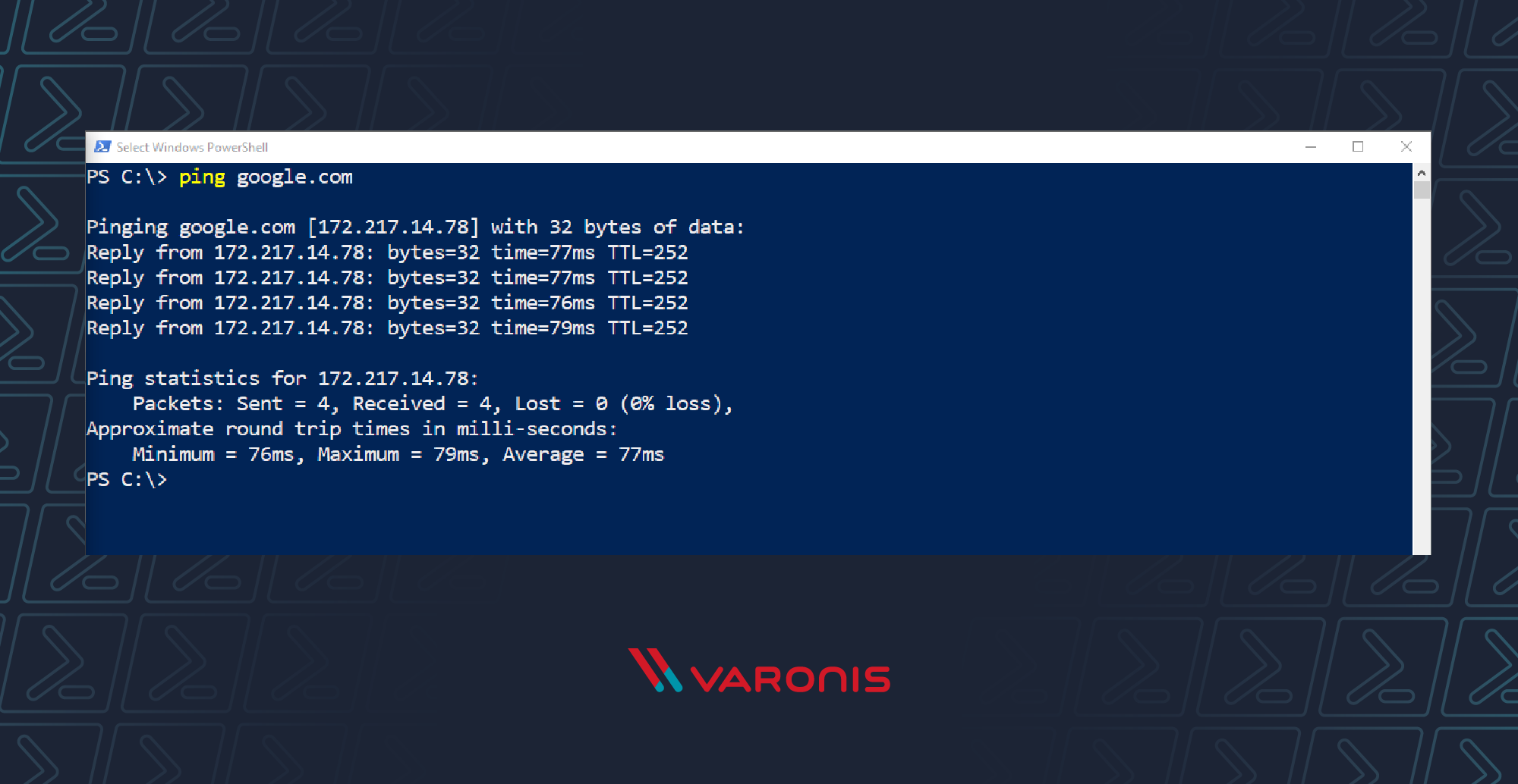 Scripts PowerShell pour débutant(e)s : capture d'écran du ping