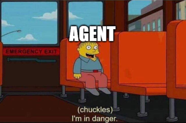 Azure Agent in Danger (Ralph Wiggum meme)