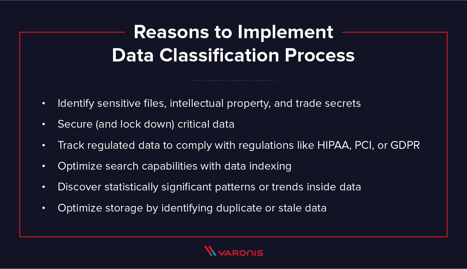 reasons to implement classification des données