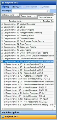 RMF reports