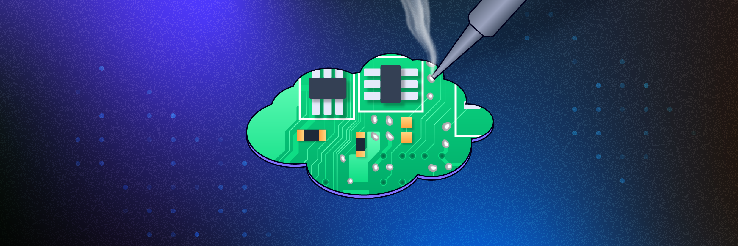 drive in the cloud being hacked, illustration