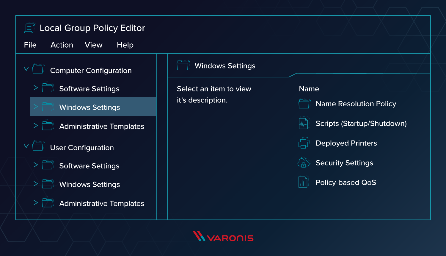 group policy editor window settings screenshots