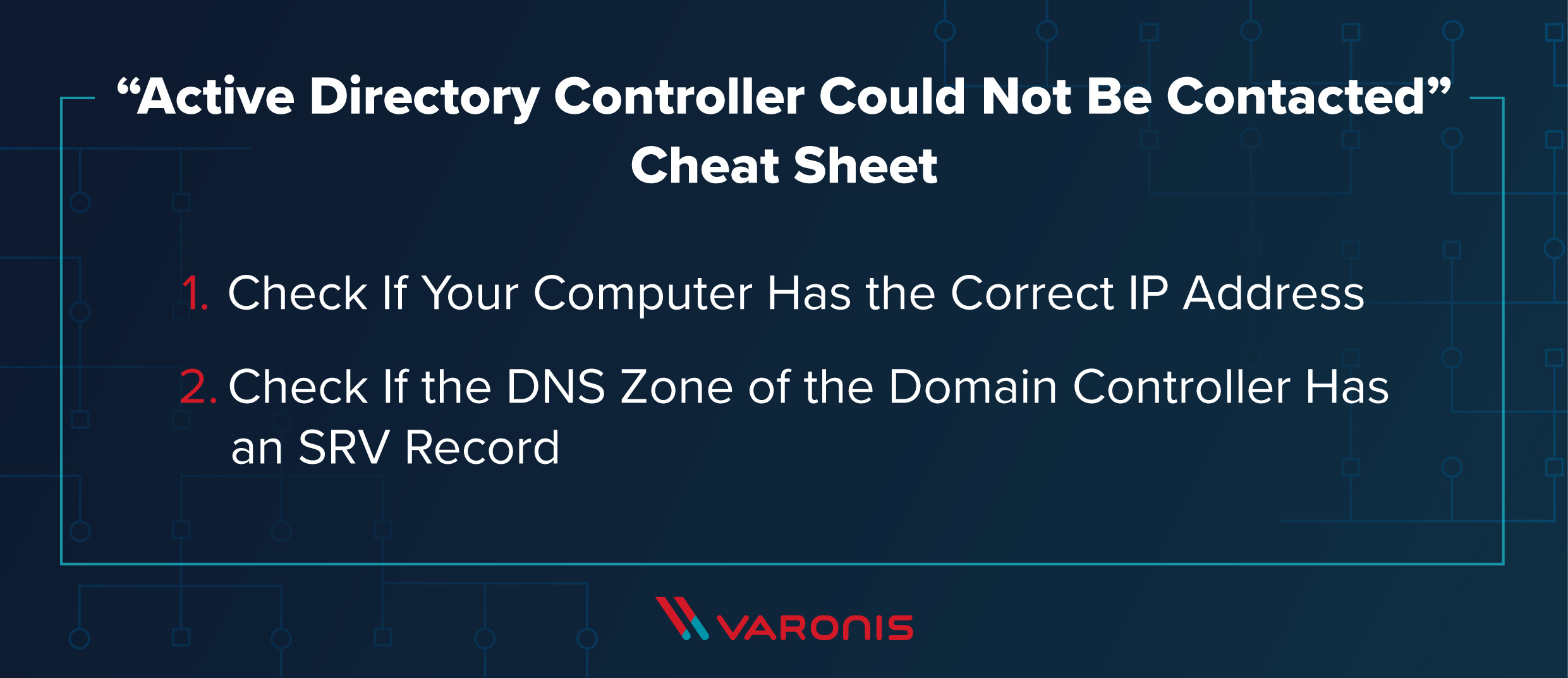 active directory controller could not be contacted cheat sheet